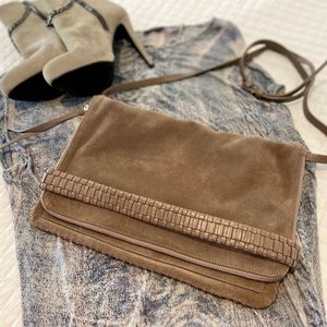 All Saints Taupe Club Clutch
